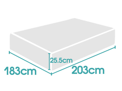DreamZ Memory Foam Mattress Topper 25cm-1910112188803190786