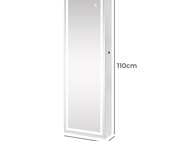 Levede Mirror Jewellery Cabinet Touch-1973193901061836802