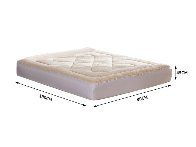 DreamZ Mattress Topper 100% Wool Underlay Single-1973193979688259586
