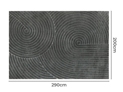 Marlow Floor Rug Soft Polyester Carpet Non Slip Plush Shaggy Rugs Geometric-1910112212043829250
