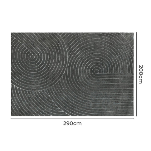 Marlow Floor Rug Soft Polyester Carpet Non Slip Plush Shaggy Rugs Geometric-1910112212043829250