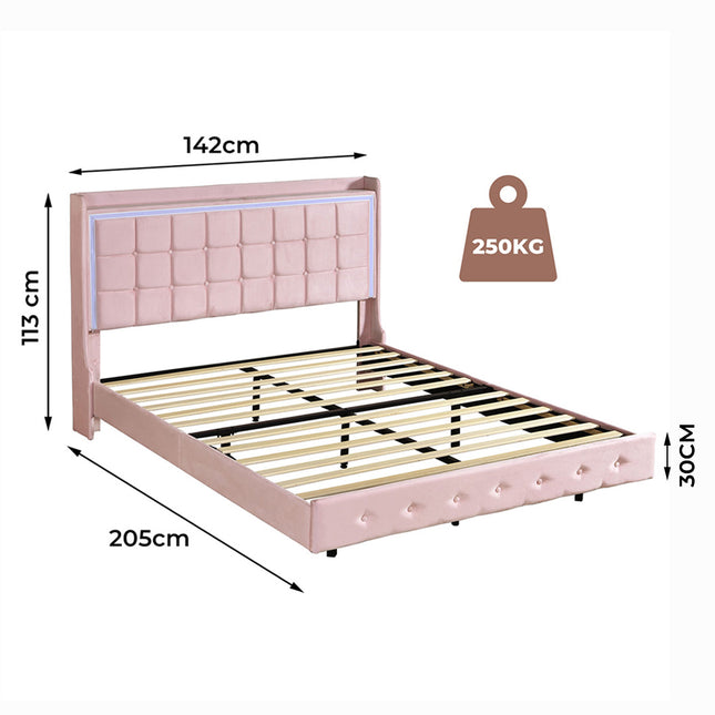 Levede Double Floating Bed Frame-1973193466422890498