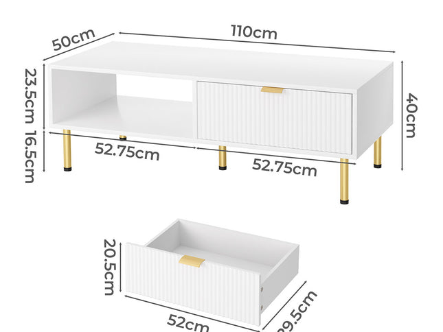Levede 110cm Coffee Table-1973193470042574850