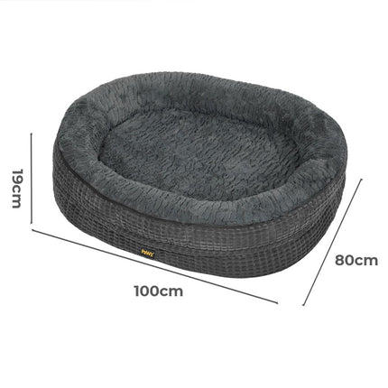 Pawz Orthopedic Plush Dog Bed Soft Washable Pet Bed Grey Cosy Cushion XL Size-2011971116867915778