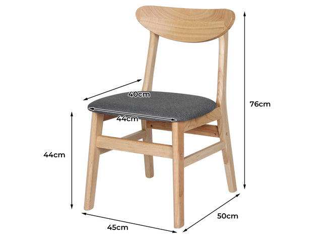 Levede 2xDining Chairs Kitchen Chair Nature Clear 2Pack-1942353399701966850