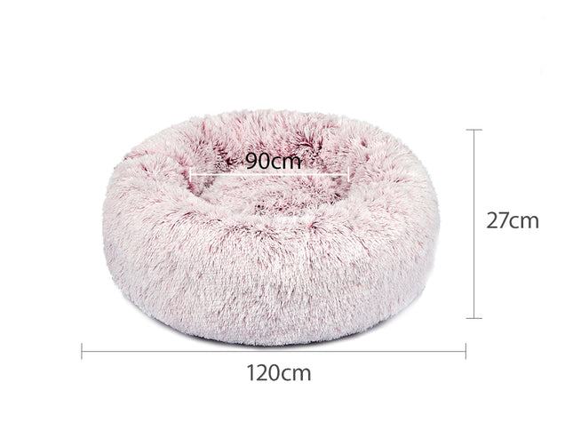 PaWz Pet Bed Cat Dog Donut Nest Calming XXL Pink XX-Large-1864184502390231042