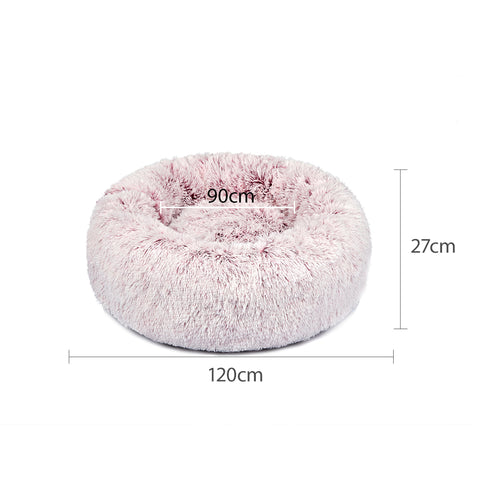 PaWz Pet Bed Cat Dog Donut Nest Calming XXL Pink XX-Large-1864184502390231042