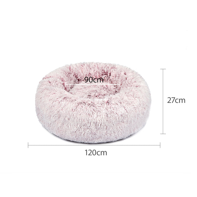 PaWz Pet Bed Cat Dog Donut Nest Calming XXL Pink XX-Large-1973193634752892930