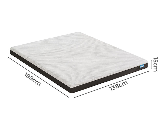 Dreamz Double Mattress Gel Memory Foam Cooling Breathable 15cm Medium Firm-1973193429643038722