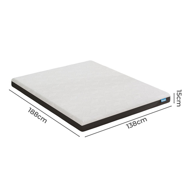 Dreamz Double Mattress Gel Memory Foam Cooling Breathable 15cm Medium Firm-1973193429643038722