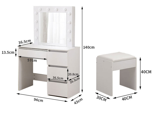 Levede Dressing Table Vanity Set Stool-1973193788277002242