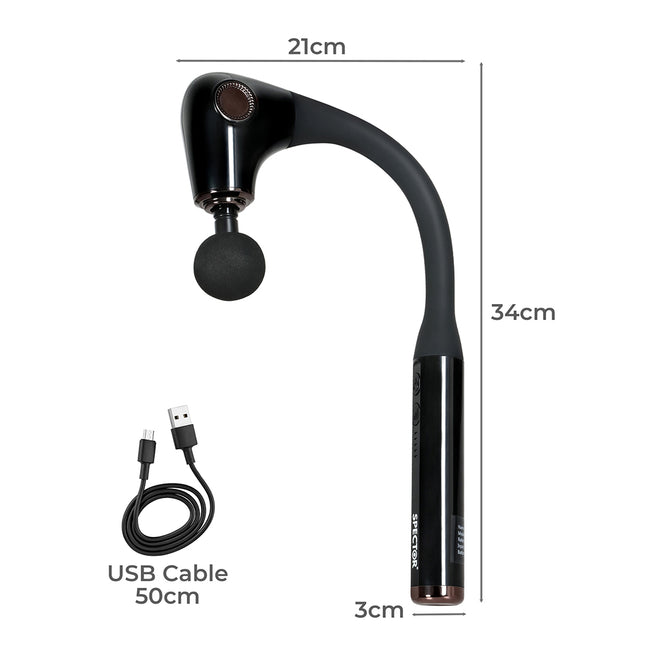 Spector Extended Handle Massage Gun Black-1973193523868078082