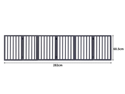 PaWz Wooden Pet Gate Dog Fence Safety Grey 100 Pack-1864184510581706754