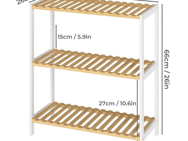 Levede Bamboo Storage Rack 3 Tier Shelf Shoe Organiser-2011971110433853441