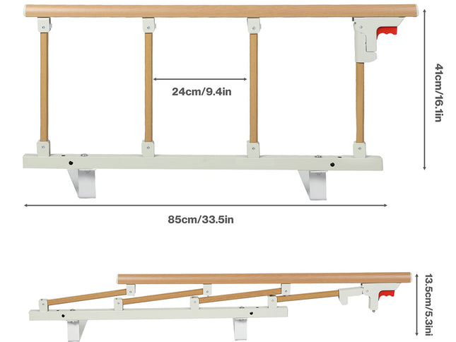 Levede Foldable Bed Rails Elderly Adults Safety Adjustable Bedside Grab Handles-2065254300036239362
