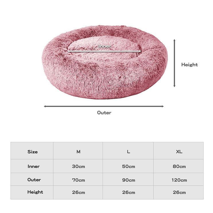 PaWz Pet Bed Memory Foam Dog Donut Pink Medium-1973193687370436610