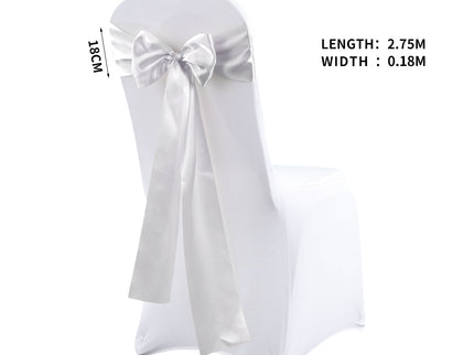 50x Satin Chair Sashes Cloth Cover Wedding-1954802401676496898