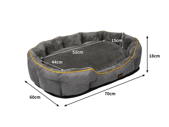 PaWz Electric Pet Heater Bed Heated M Grey Medium-1864184526914326530