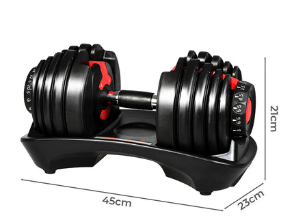 Centra 24kg Adjustable Dumbbell Set Home Gym-1954802366062661634