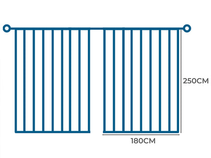 Marlow 2XBlockout Curtains Chenille 180x250 Blue CD1016-180x250-DG-1910113279980736514