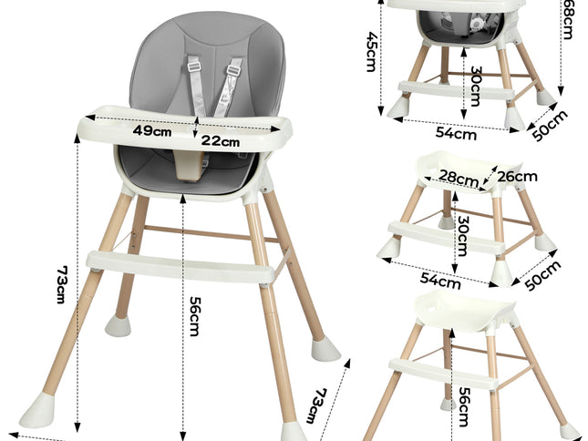 Bopeep 6-In-1 Baby High Chair-1954802418151723010