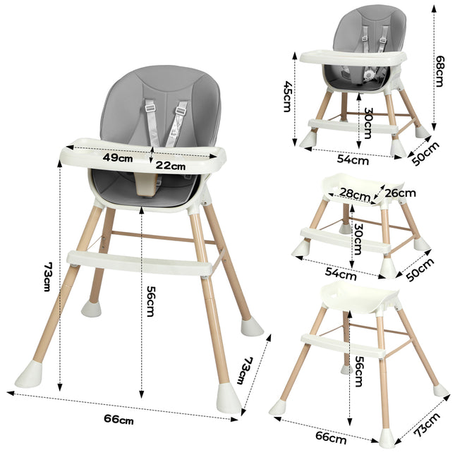 Bopeep 6-In-1 Baby High Chair-1954802418151723010