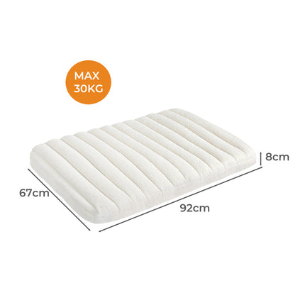 Pawz L Size Orthopedic Dog Bed with Sherpa Plush Removable Cover in White-2029387208699547650