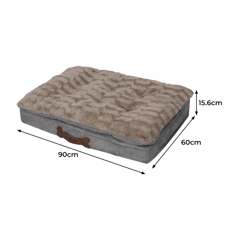 PaWz Dog Calming Bed Pet Cat Removable M Khaki Medium-1973193641002405890