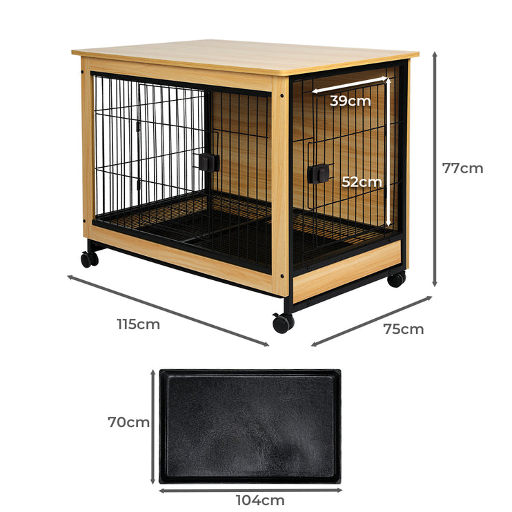 PaWz Wooden Wire Dog Kennel Side End XXL XX-Large-1973193673084637186