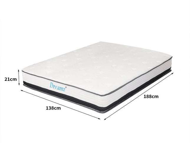 Dreamz Pocket Spring Mattress HD Foam Double-1973193970469179394