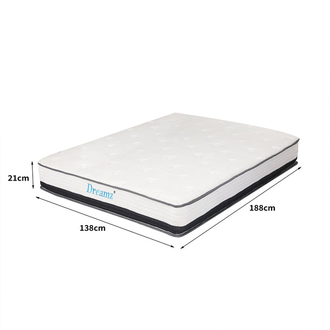 Dreamz Pocket Spring Mattress HD Foam Double-1973193970469179394