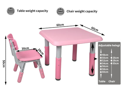 BoPeep Kids Table and Chairs Children Pink-1919892903220613122