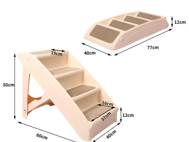 PaWz Pet Ramp Indoor Dog Steps Stair Brown-1975420445326970882