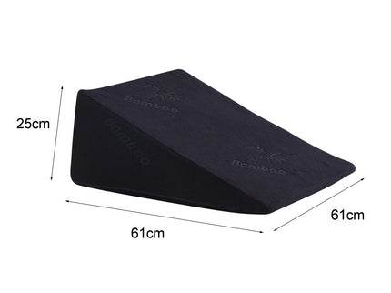 2x Cool Gel Memory Foam Bed Wedge Pillow Black 25x2-1910113041521971202