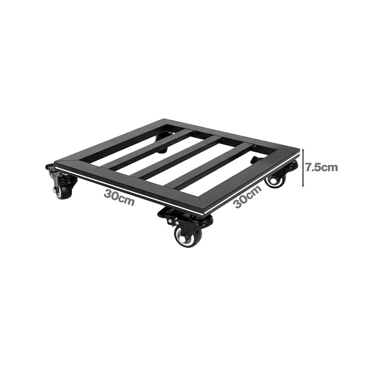 Toque Plant Pot Trolley Tray Stand Caddy with 360° Lockable Caster Wheels 2 Pcs-2061251871657562114