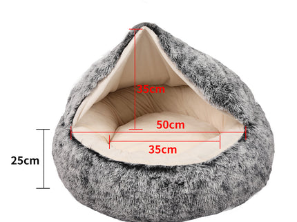 PaWz Pet Dog Calming Bed Warm Soft Plush M Medium-1886651040095408130