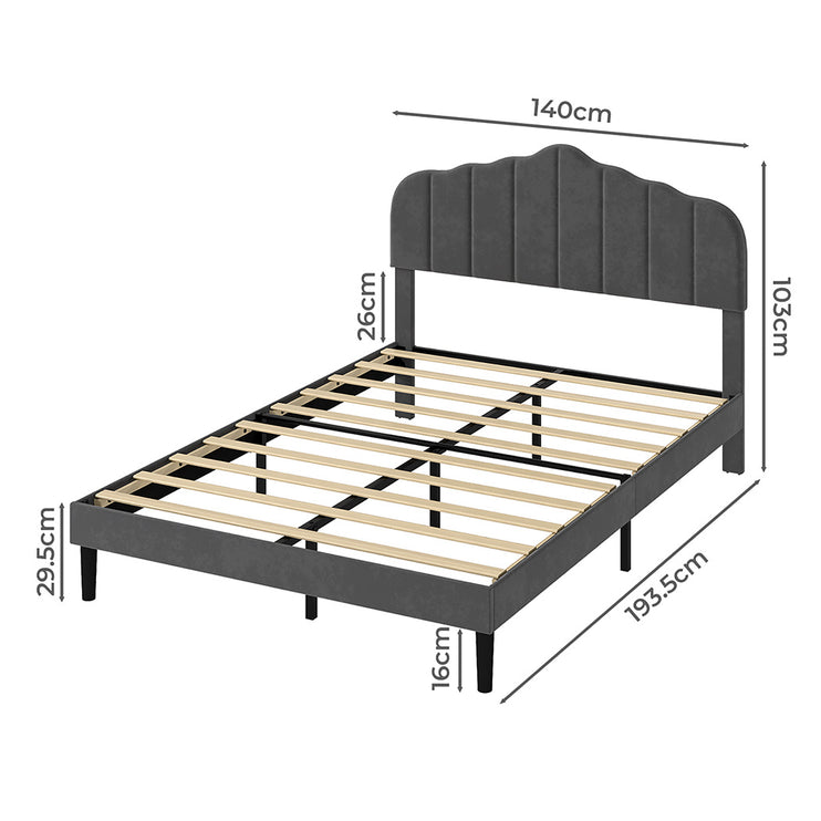 Levede Bed Frame Upholstered Platform Mattress Base Double-2029387290366840834
