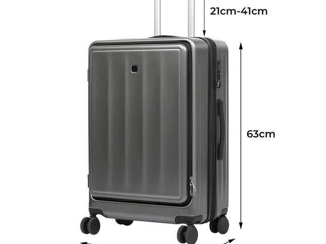 Slimbridge 24"Luggage Trolley Travel Suitcase-1910112244495159298
