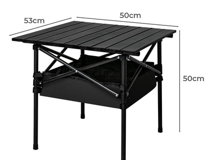 Levede Folding Camping Table Portable Black-1864184458173878274