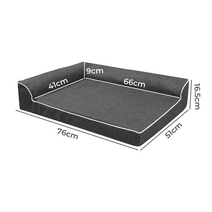 Pawz Orthopedic Dog Bed M Grey-1954802426926206978