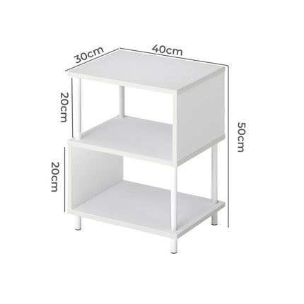 Levede Modern Side Table 3‑Tier Storage Bedside Table-2011971114502328322