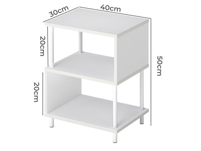 Levede Modern Side Table 3‑Tier Storage Bedside Table-2011971114502328322