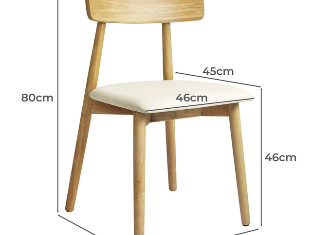 Levede 2x Dining Chairs Kitchen Chair Natural-1973194086072586242