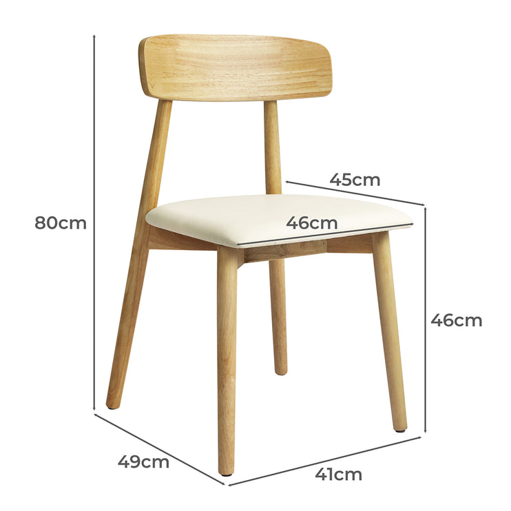 Levede 2x Dining Chairs Kitchen Chair Natural-1973194086072586242