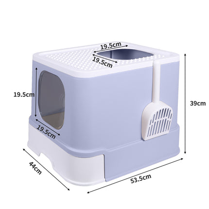 PaWz Cat Litter Box Fully Enclosed Toilet Purple-1973193624296493058