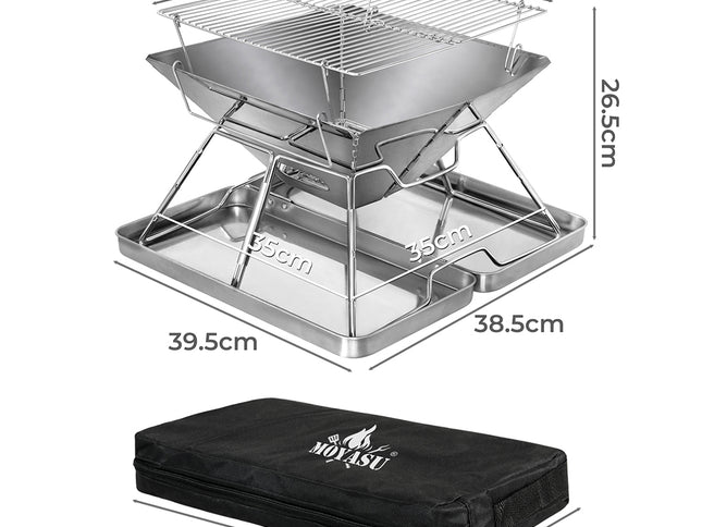 Levede Folding BBQ Portable Charcoal Grill 2-IN-1-1973193516284776450