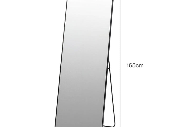 Yezi Rectangular Full Length Mirror 165x60cm Black Standing Floor Wall Leaning-2050059008307499010