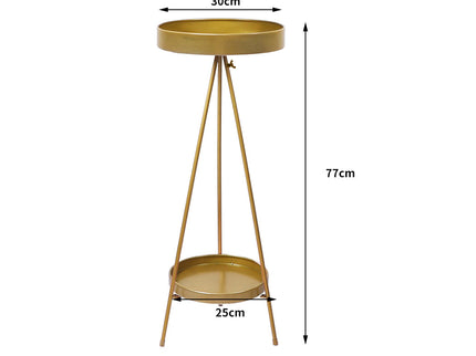 Levede Plant Stand 2 Tiers Outdoor Indoor Gold Large-1864184723455217666