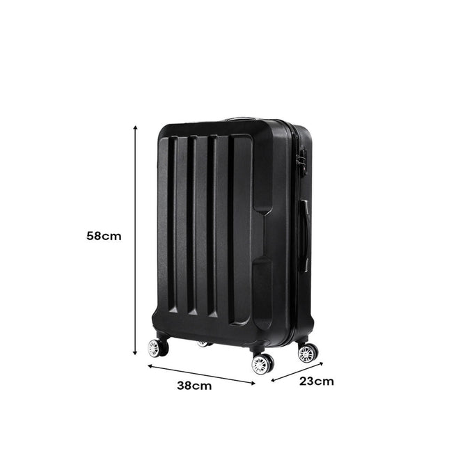 Slimbridge 20" Travel Luggage Lightweight Black 20 inch-1975420477996404738