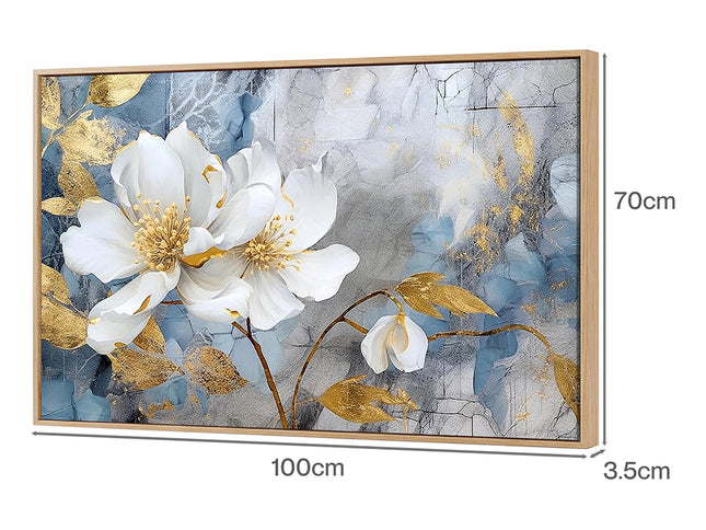 Yezi Large Framed Canvas Wall Art Flower Artwork  Home Bedroom Decor 70x100cm-2061251857585672194